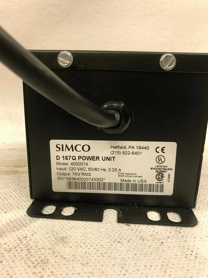 Used Simco D167Q Power Supply for PARTS - Broken Knob