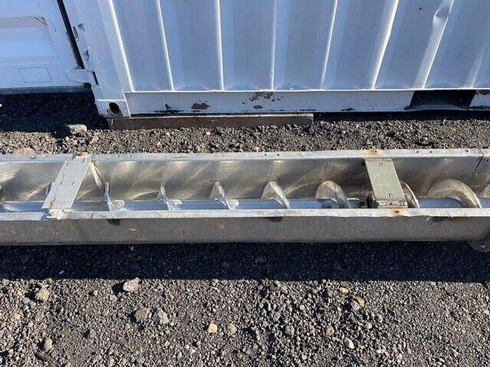 Used Stainless Steel Screw Conveyor 9"x24'3" w/ Toshiba 3HP @ 1755RPM, Dodge Gearbox