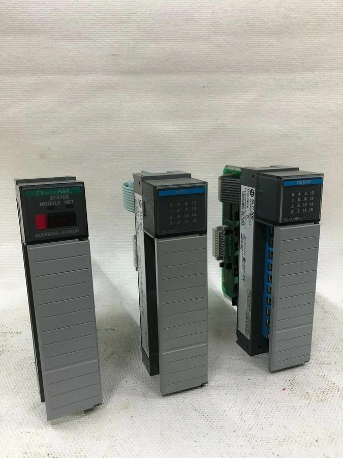 Used Allen Bradley 1746-A10 10 Slot Rack w/ 1746-P2 Power Supply and 3 Other Modules