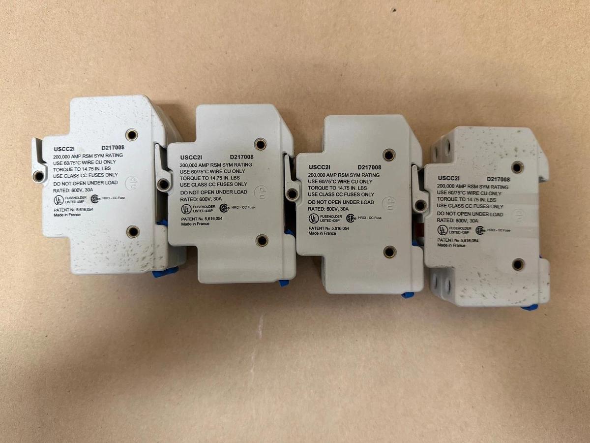 Used Ferraz Shawmut USCC2i 2 Pole 30A Fuse Holder - Lot of 4