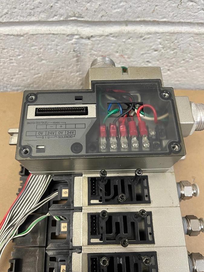 Used SMC IN313-DN1 , 8 Block Serial Transmission System, Pneumatic Manifold - PARTS