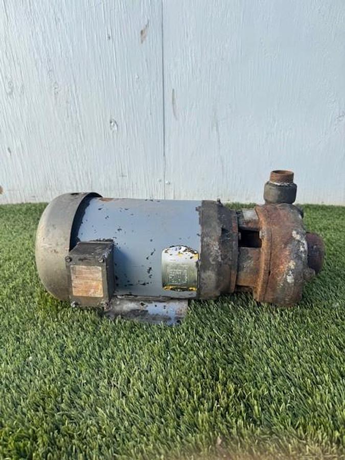 Used Goulds 57178 Frame Pump Assembly 1-3/4” & 2-1/2” Bores, Baldor 5Hp Motor 3450RPM