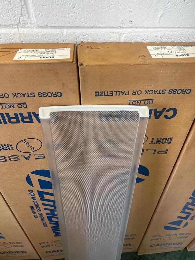 Used Lithonia Lighting DLB48 Diffuser Only, Low Profile Wrap Around, 4' - Lot of 5