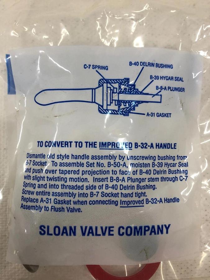 Used Sloan B-50-A Handle Repair Kit for B-32-A Handle Assembly - Lot of 14
