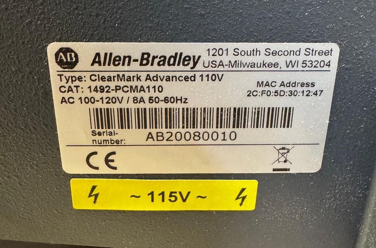 Allen Bradley 1492-PCMA110 ClearMark Advanced 110V