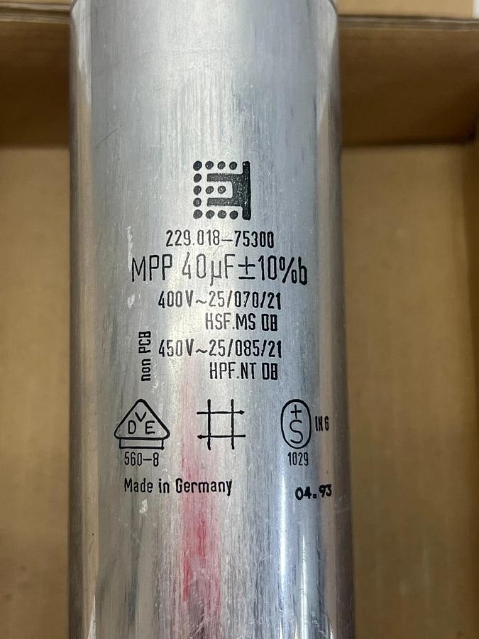 Used Xeikon 40uF-400V Capacitor