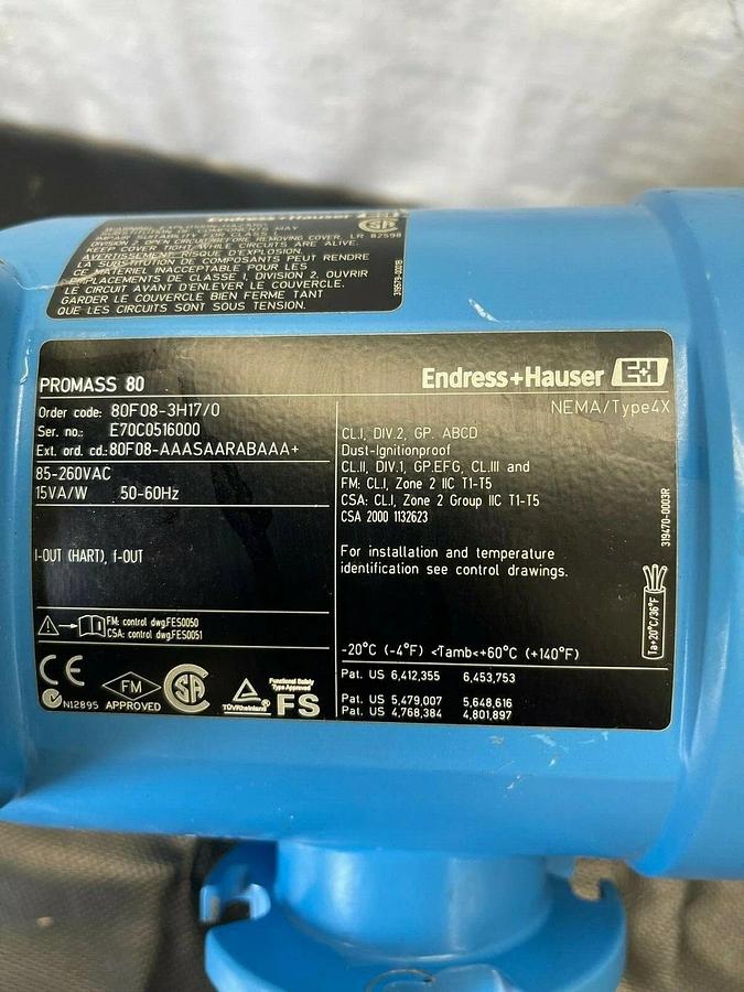 Used Endress+Hauser 80F08-3H17/0 Pressure Transmitter