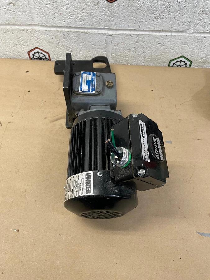 Used Dorner 42R5BFPP Gear Motor 1/4 HP, 60 Hz, w/ Boston Gear Gear Reducer F7105KB4J6