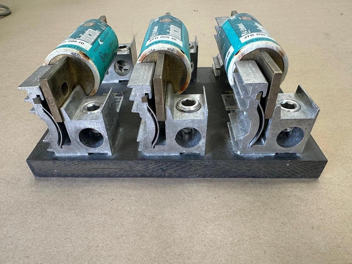 Used Littelfuse JTD 200 ID Fuses with Marathon 6R200A3B Fuse Block