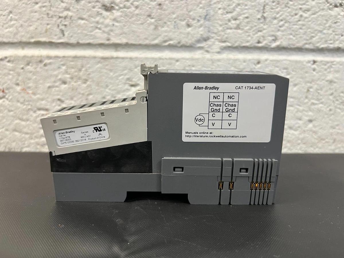 Used Allen Bradley 1734-AENT Ser B Ethernet/IP TP Media I/O Adapter 24VDC