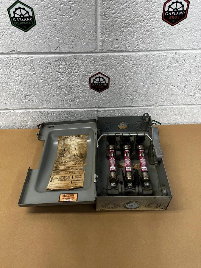 Used Gould F351 ITE Safety Switch Heavy Duty 30 Amp, 3 Phase, 480V