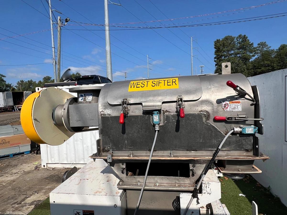 Used Taylor Products Model APV (2013) Prater Sifter, Pre-Inflator Tube, Dust Shroud