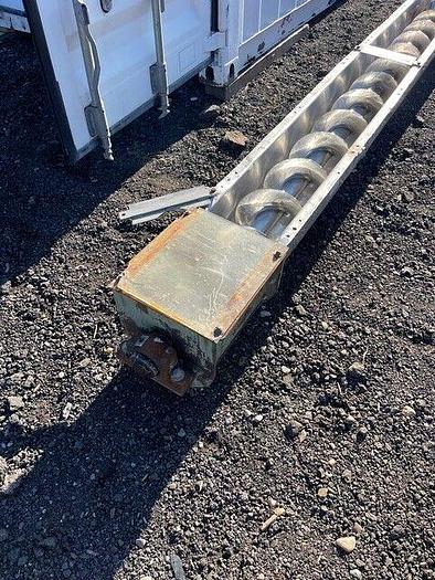Used Stainless Steel Screw Conveyor 9"x24'3" w/ Toshiba 3HP @ 1755RPM, Dodge Gearbox