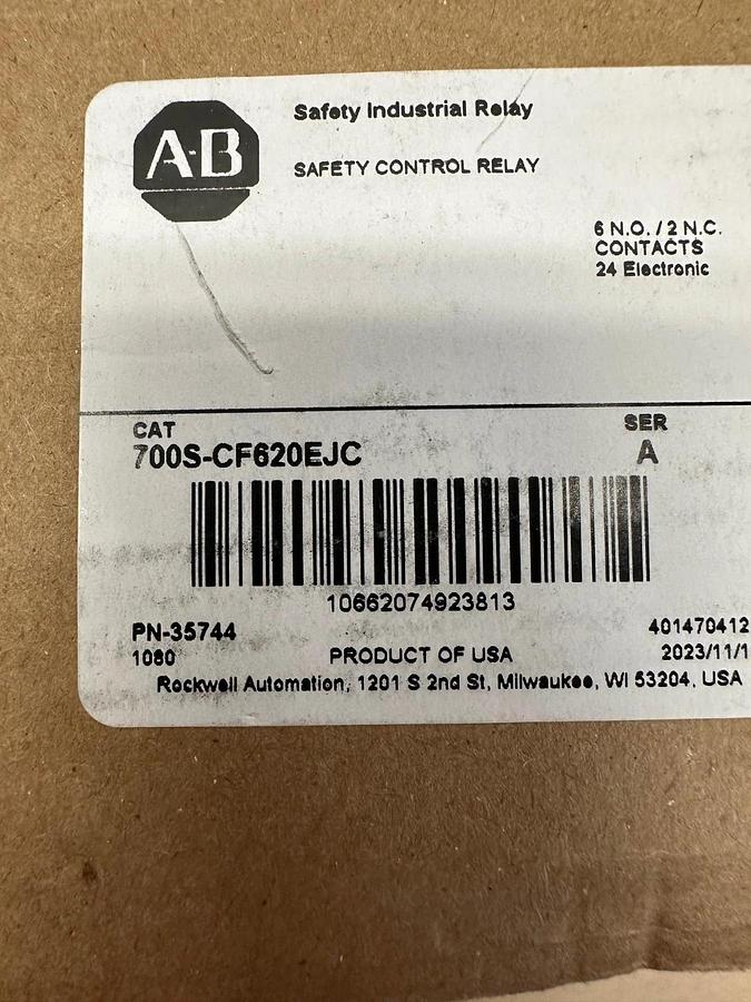 Used Allen Bradley 700S-CF620EJC Safety Control Relay
