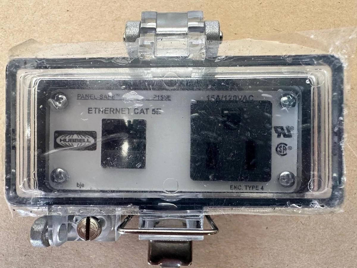 Used Hubbell P155E Ethernet CAT 5E, 15A/120VAC *NEW*
