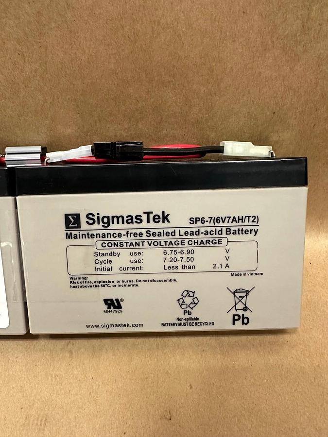 Used American Battery RBC18 2 Pack 2.1A, 6.75-7.50V Battery