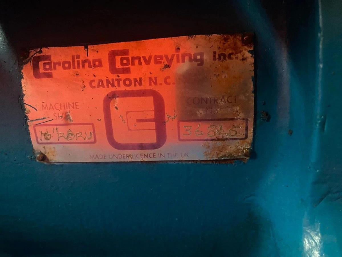 Used Carolina Conveying 10” Rotary Airlock Feeder w/ Siemens Motor 1.5HP, 1740 RPM