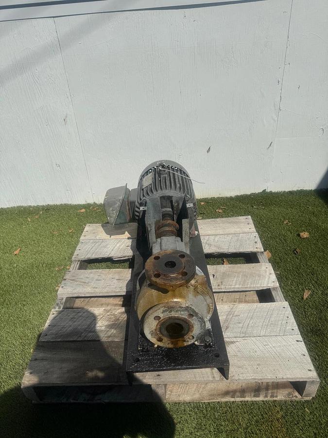 Used Centrifugal Pump 9111A 1-5/8” x 1-1/4” Process Pump, Toshiba B7752FLF2UM04 7.5Hp