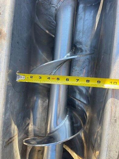 Used Stainless Steel Screw Conveyor 9"x24'3" w/ Toshiba 3HP @ 1755RPM, Dodge Gearbox
