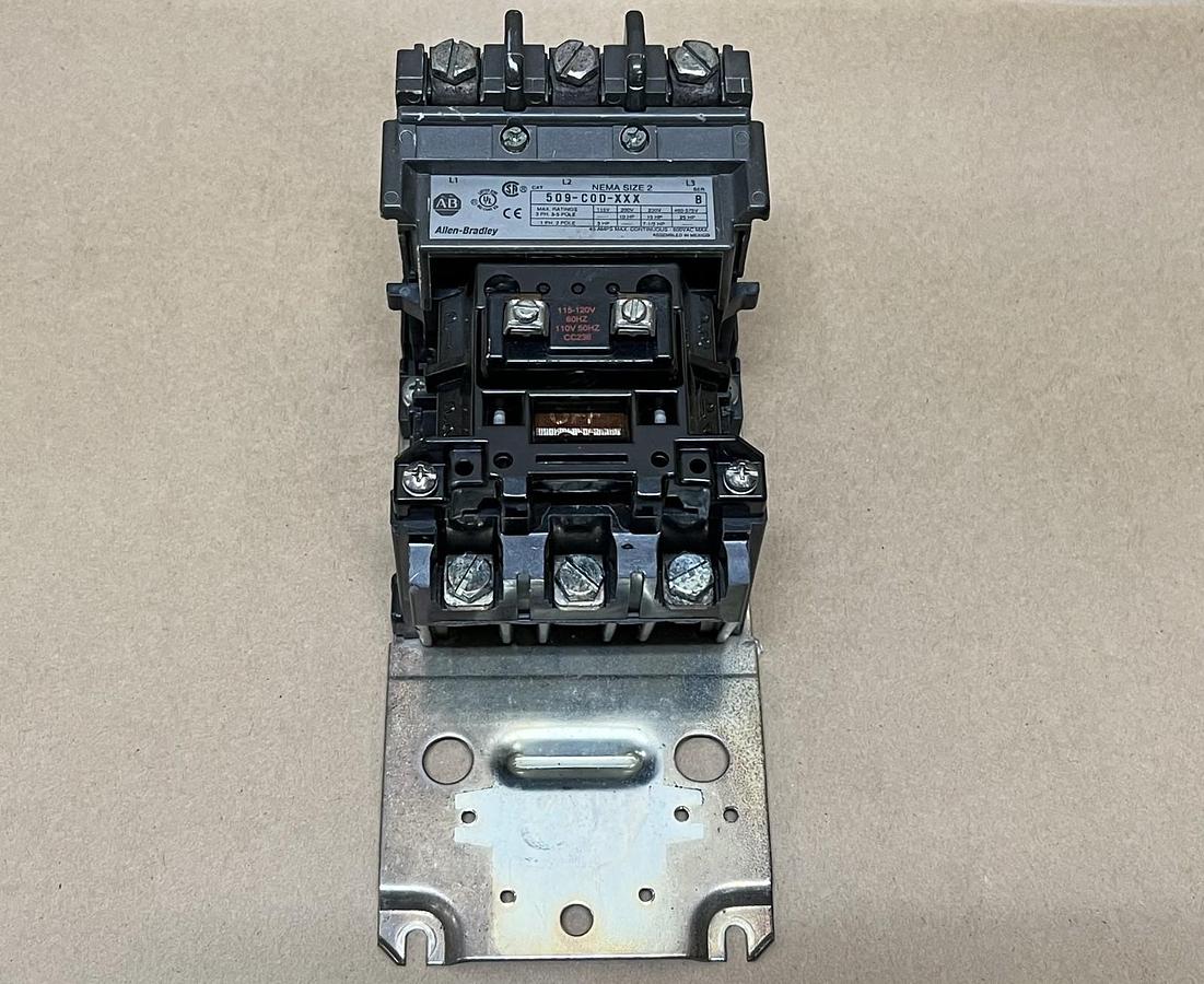 Used Allen Bradley 509-C0D-XXX Nema Size 2, Ser B, 3Ph Motor Starter