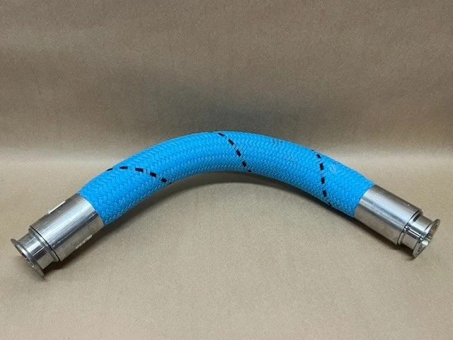Used 32WCP1010S6-27 27" Conventional PTFE Blue Polypro Braided Hose