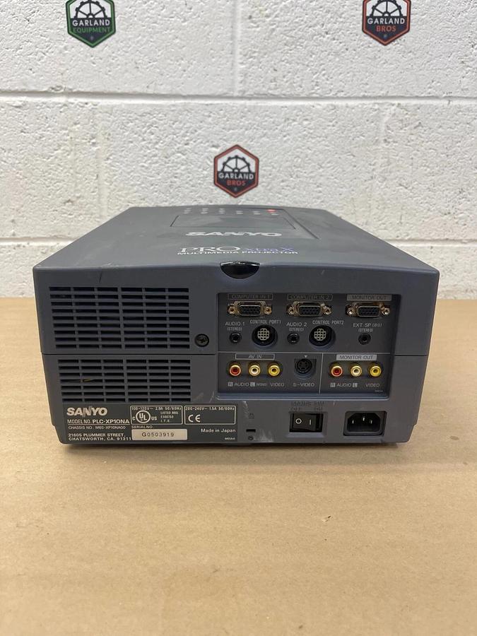 Used Sanyo PLC-XP10NA Multimedia Projector 3LCD Technology, 1,900 Lumens