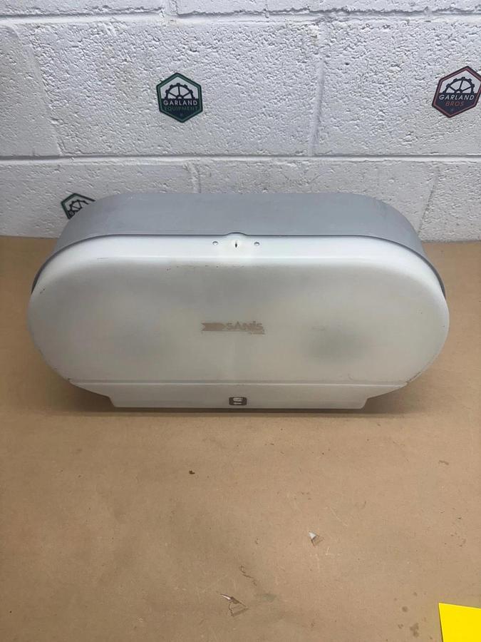 Used Sanis Double Roll Jumbo Toilet Tissue/Paper Dispenser