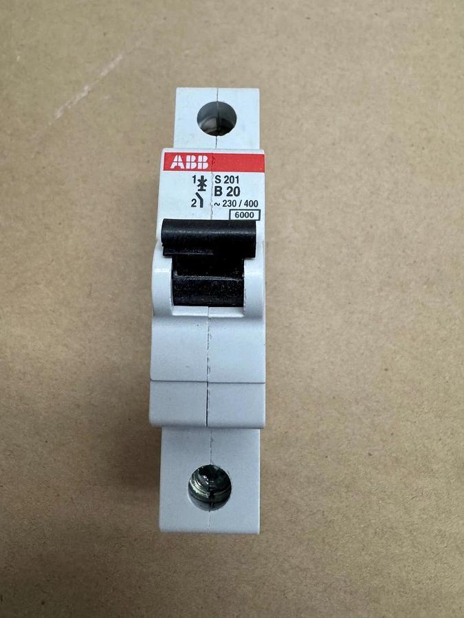 Used ABB S 201-B20 Mini Circuit Breaker, 20A, Box of 10 *NEW*