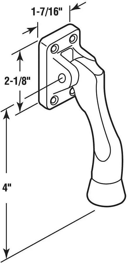 Used Sentry 658-1013 Spring Loaded, Door Stop, Aluminum Finish - Lot of 5