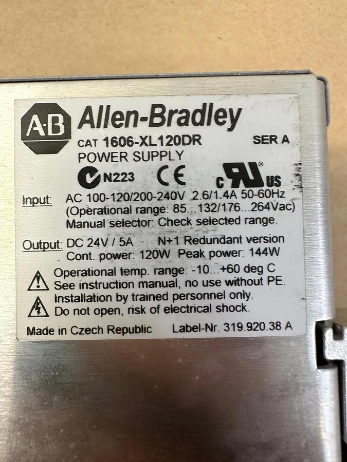Used Allen Bradley 1606-XL120DR Power Supply