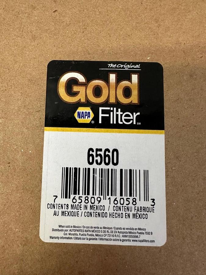 Used NAPA 6560 Gold Air Filter *NEW*
