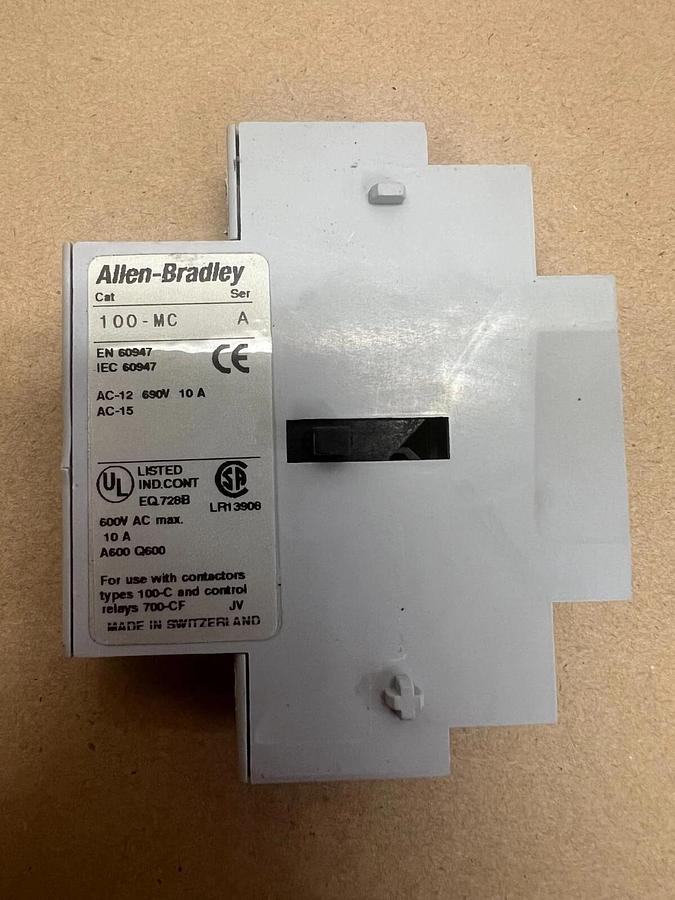 Used Allen Bradley 100-C16Z*10/ 100-MC Contactor (2) and Auxiliary Contact (1)