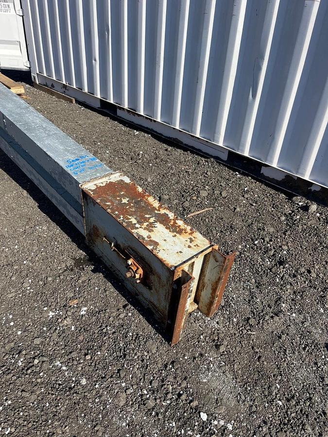 Used Carbon Steel Twin Trunk Bucket Elevator with Baldor 1HP at 1725RPM Motor