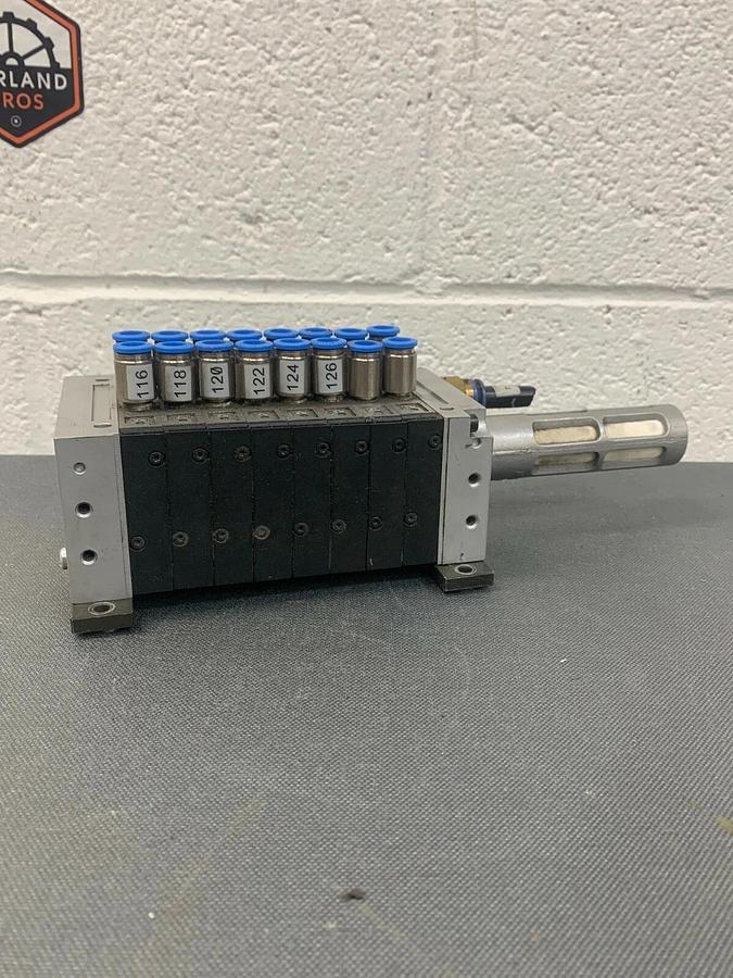 Used Festo CPV-14-VI Valve Bank Manifold Block Pmax=10Bar / 145 psi with Festo U1/2B