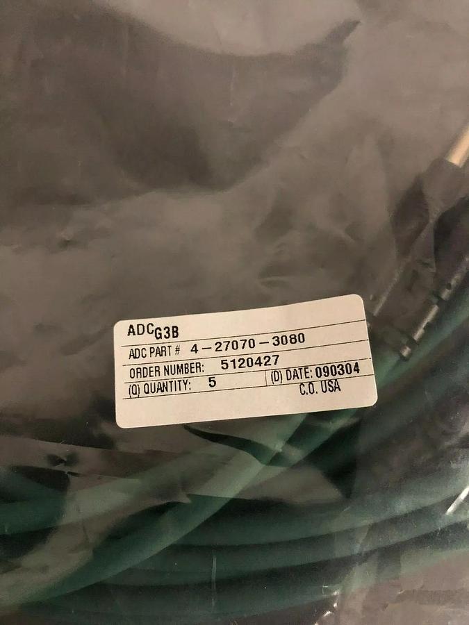 Used Commscope ADC G3B Green Bantam Audio Cables (5 cords, 3' each)