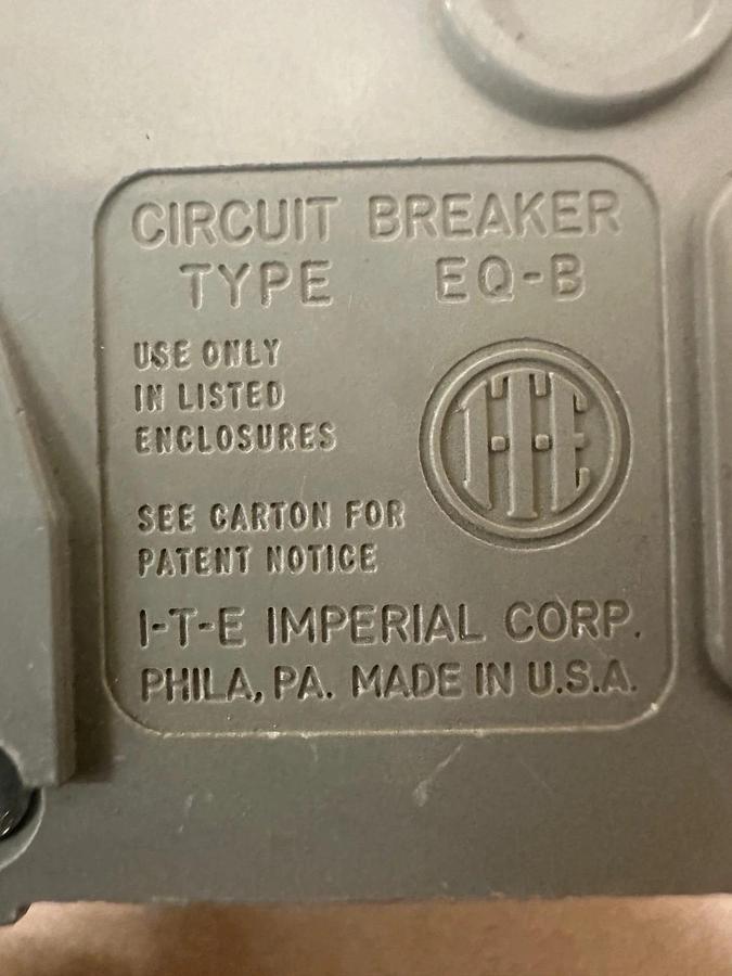 Used I-T-E Imperial Corp. EQ-B 30A, 2 Pole Circuit Breaker