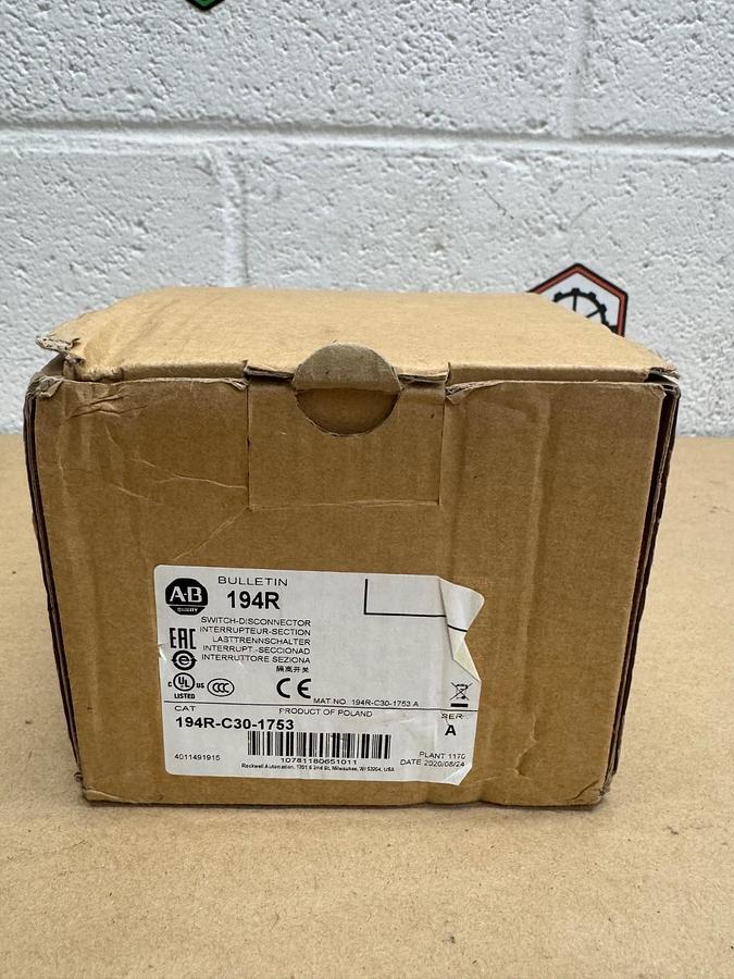 Used Allen Bradley 194R-C30-1753 Switch Disconnector *NEW*
