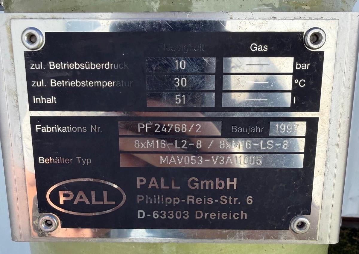 Used PALL GmbH MAV053-V3A1005 Filter Housing