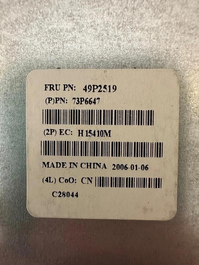 Used IBM 49P2519 Power Supply Blank Filler