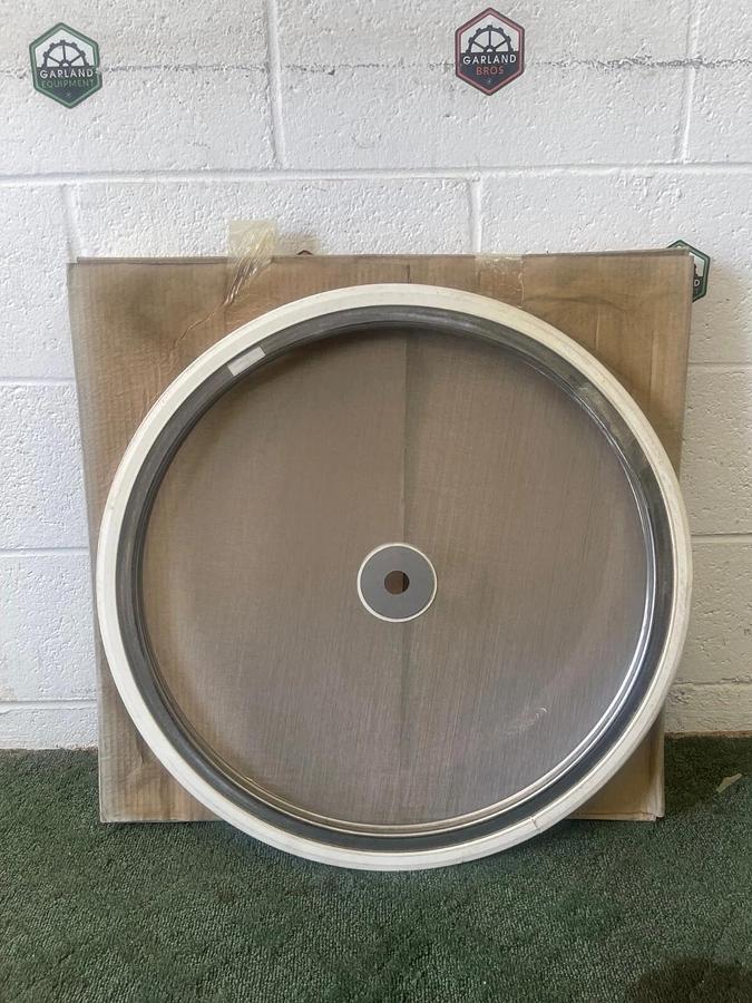 Used Stainless Steel 24” Mesh for Vibratory Screener, 78 microns, w/ 1” Center Hole