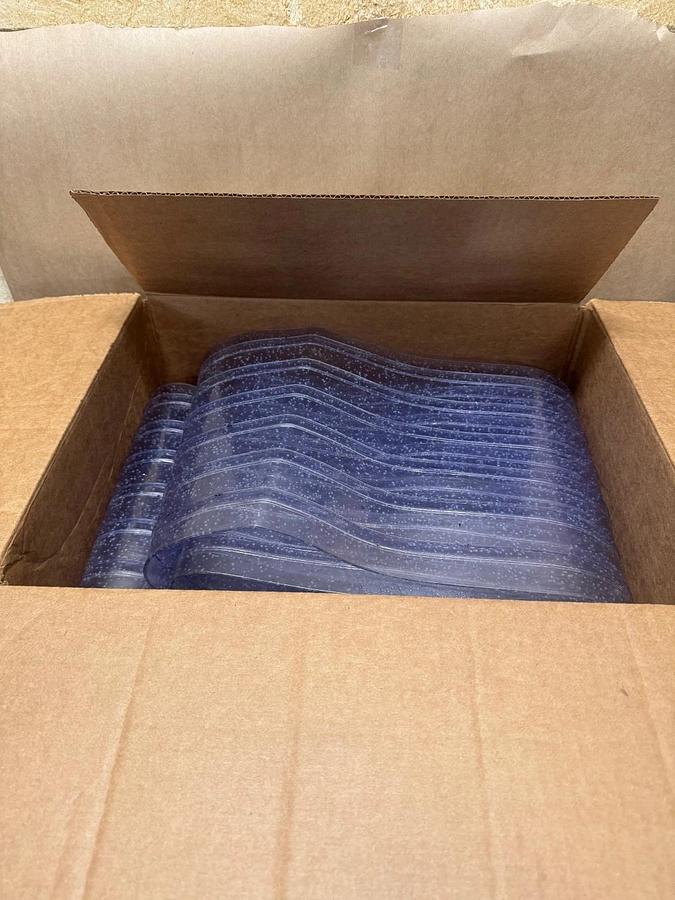 Used Global Industrial Ribbed Strip Door 2 Pieces of 208” x 12”, 17’ 4” x 12”