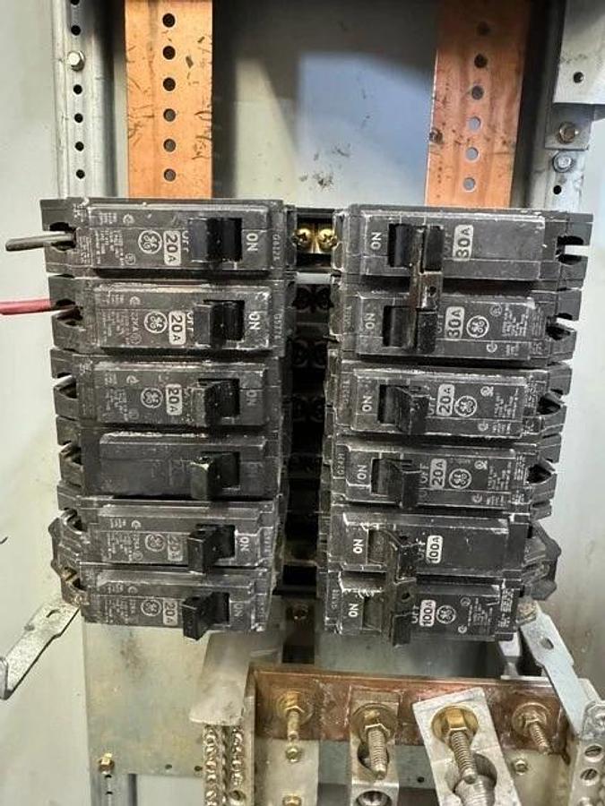 Used General Electric A-Series Panelboard AB643, GE TJD422400 400A Circuit Breaker