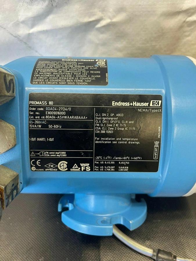 Used Endress+Hauser 80A04-27D4/0 Pressure Transmitter, Digital Flow Meter