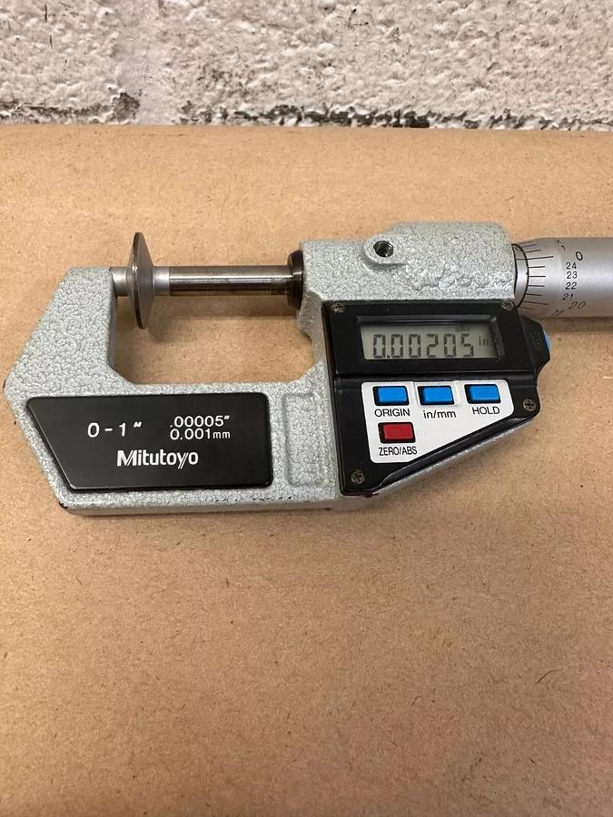 Used Mitutoyo - 323-711-10 - Digimatic Micrometer 0-1” 0.00005”-0.001mm No Case