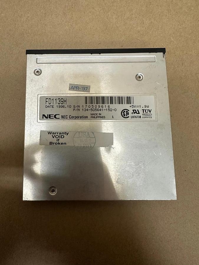 Used NEC FD1139H 3.5in Square Floppy Disk Drive