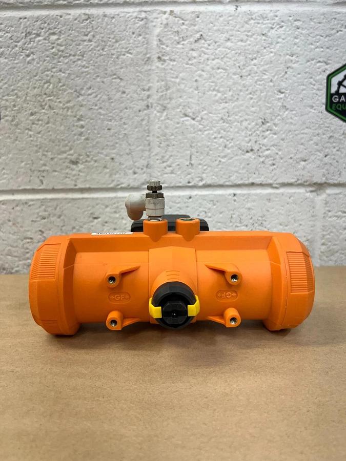 Used Georg Fischer Type PA11, Code 198150128 Pneumatic PVC Flanged Ball Valve