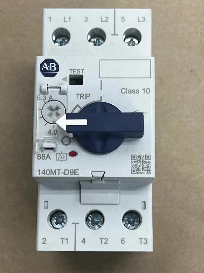 Used Allen Bradley 140MT-D9E-B63 Ser A Motor Protector/Circuit Breaker