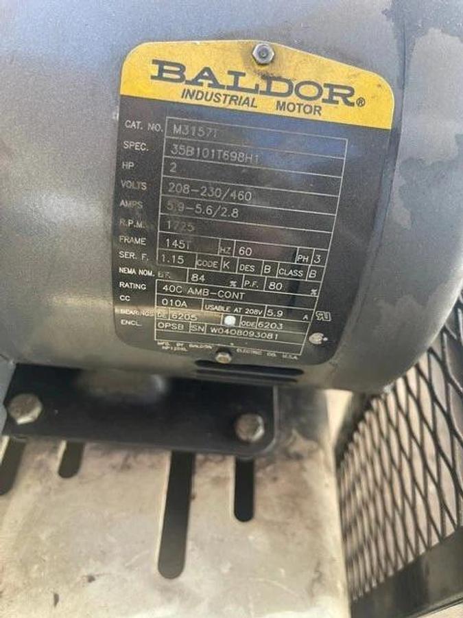 Used Gardner Denver MTOII Duplex Reciprocating Oil-Less Air Compressor, 60 Gal Tank