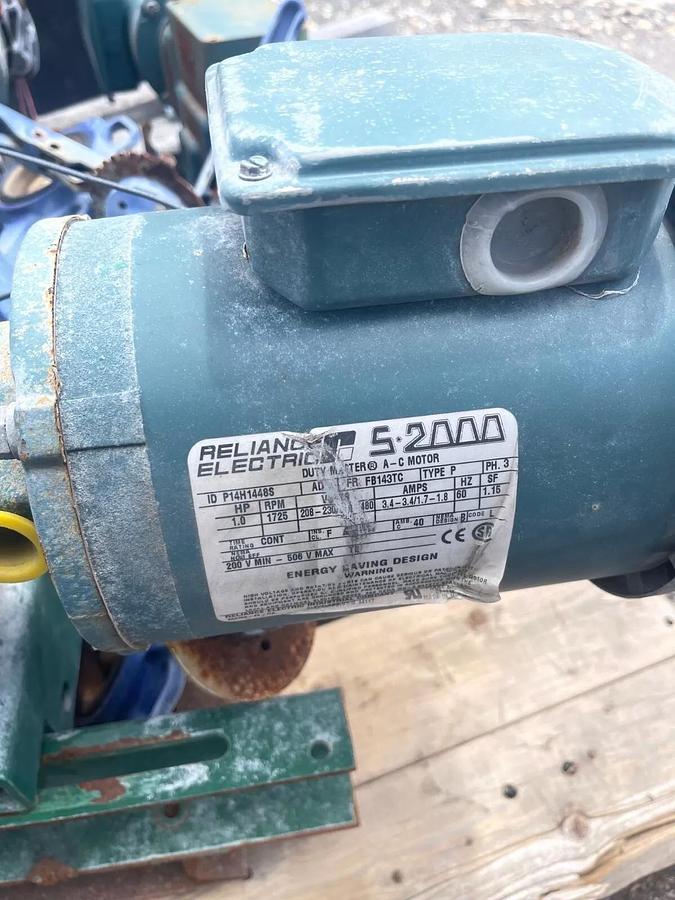 Used Reliance Electric P14H1448H Type P Motor w/ Dodge Tigear Gear Reducer