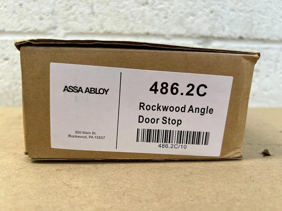 Used Assa Abloy 486.2C Rockwood Angle Door Stop, 10 pcs